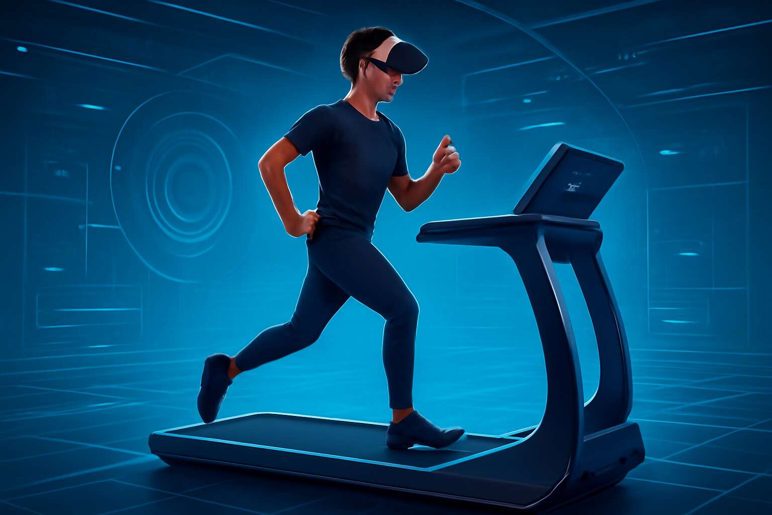 virtual reality with treadmill