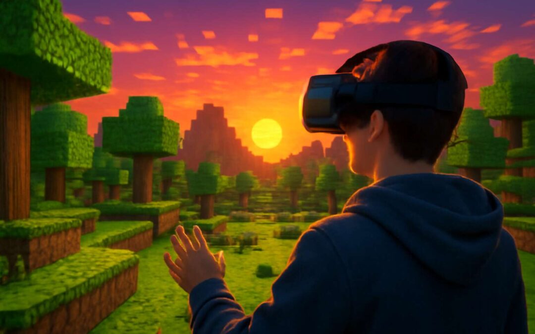 vr headset minecraft: Dive into blocky adventures in immersive virtual reality.